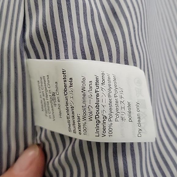 J Crew Navy Blue Sommerset Tweed Herringbone Speckle Wool Blazer - NWT - 12 - Picture 7 of 8